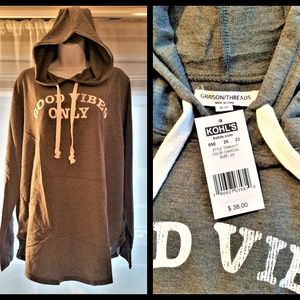 Juniors' Plus Size Hoodie Shirt